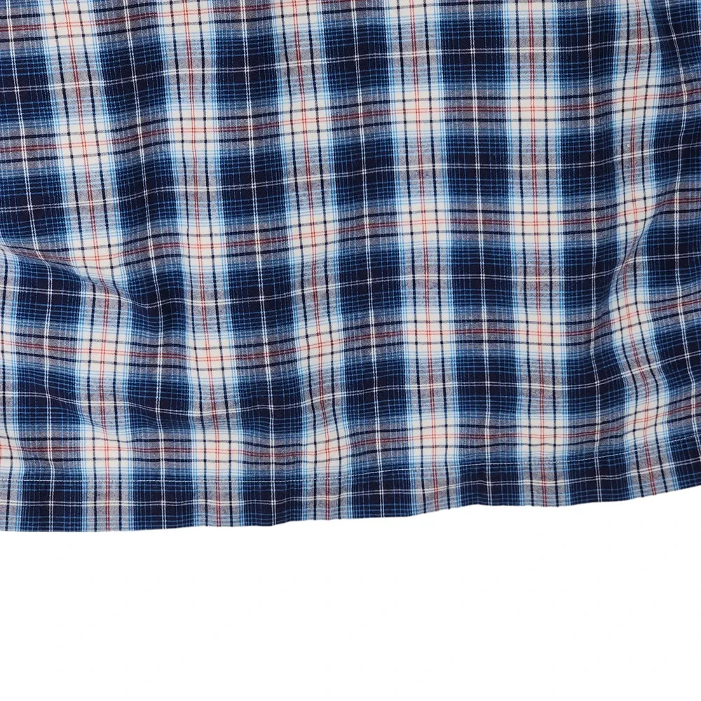 GAP Full Zip Shirt Jacket Shacket L Mens Plaid Blue White Red Cotton - Picture 9 of 13